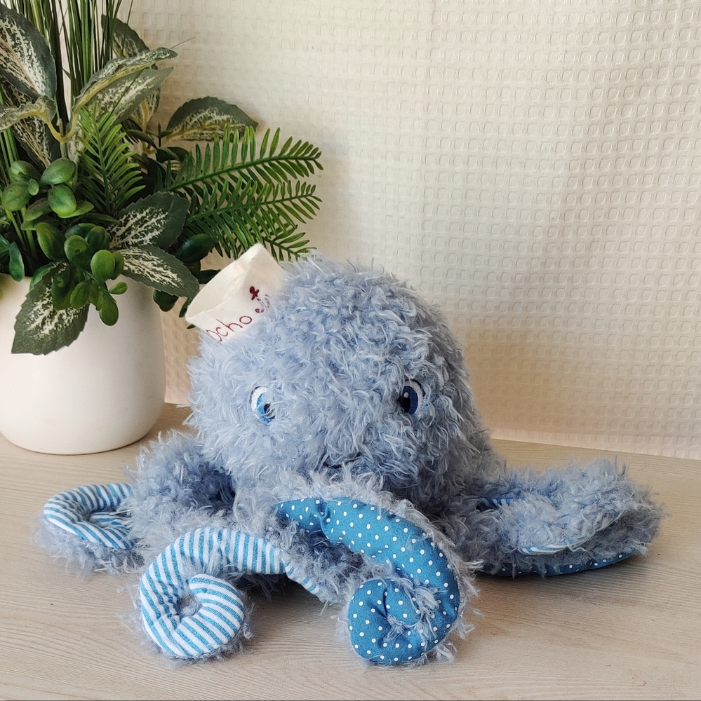 Bunnies by the Bay, Ocho the Blue Octopus 6" sitting